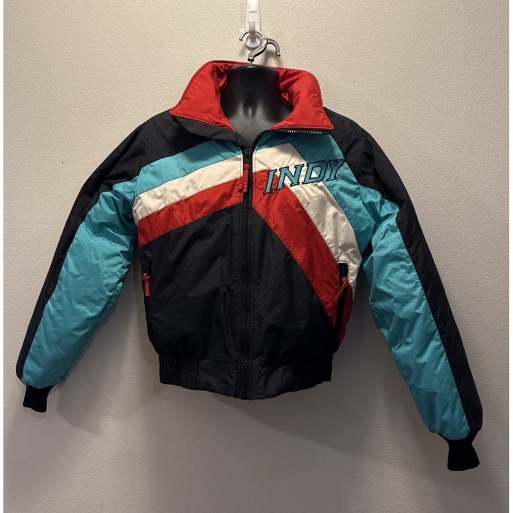 Vintage Polaris Colorblock  Jacket 90's Y2K Retro Snowmobile Women's L Union USA